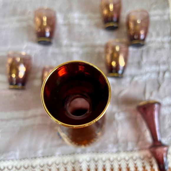 Murano Italian Decanter, Italian Glass, Vintage Barware, Italian Drinkware - Picture 8 of 10